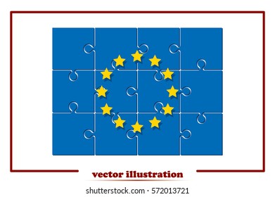 European Union flag icon vector illustration.