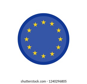 European union flag, official colors and proportion correctly. Patriotic EU symbol, banner, element, design, background. Correct size, colors. Official vector flag of European Union ( EU )