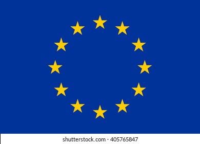 European union flag, official colors and proportion correctly. Vector illustration. EPS10.