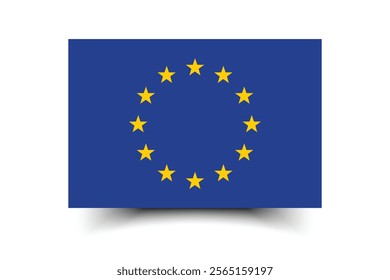 European union flag official size and color standards vector illustration