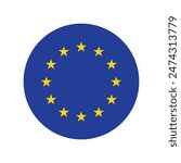 European Union Flag. European Union Round flag.
