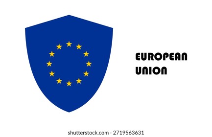 Bandera de la Unión Europea en forma de escudo (insignia)