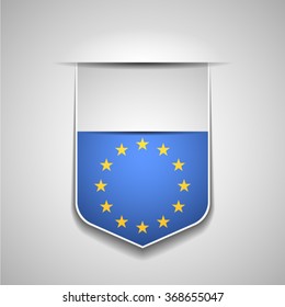 European Union flag shield sign