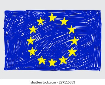 European union flag sketch