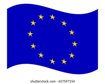 European Union flag, vector.