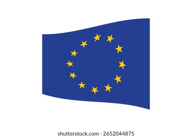 Vector. bandera amarilla azul sobre fondo blanco, eps110