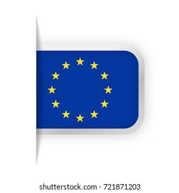 European Union Flag Vector Icon - Illustration