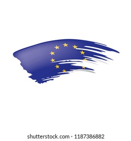 European union flag, vector illustration on a white background.