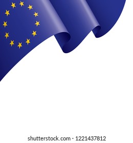 European union flag, vector illustration on a white background