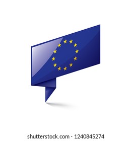 European union flag, vector illustration on a white background