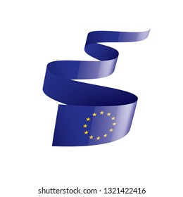 European union flag, vector illustration on a white background