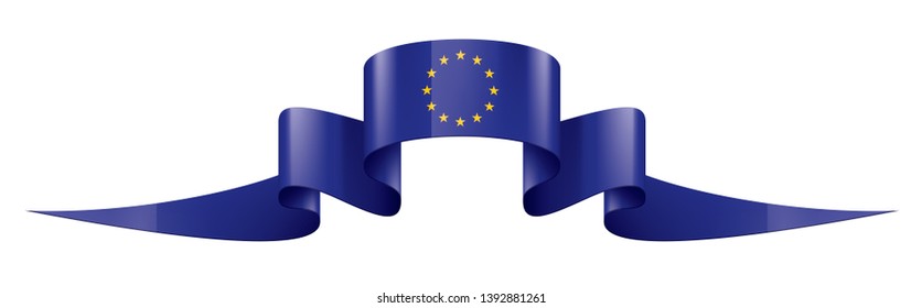European union flag, vector illustration on a white background