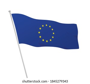 European union flag. vector illustration 