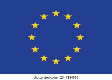 European union flag vector illustration isolated on white background. europe flag.