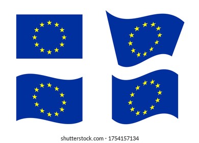 Vektorgrafik der Europäischen Union, gewölbt