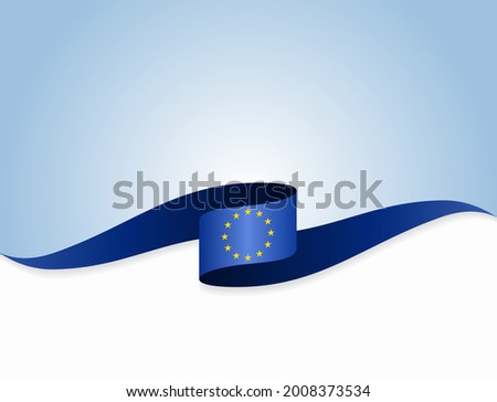 Similar – Image, Stock Photo The European flag waving in the wind / Photo: Alexander Hauk
