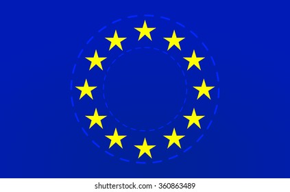 European Union flag.vector illustration.