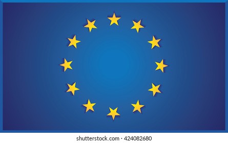 European Union flag.Vector illustration.