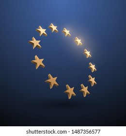 European union gold stars illustration