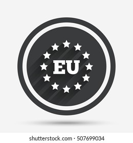 European union icon. EU stars symbol.