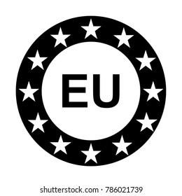 European union icon. EU stars symbol.