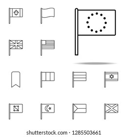 European Union icon. flags icons universal set for web and mobile