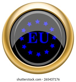 European union icon. Internet button on white  background. EPS10 Vector. 