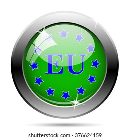 European union icon. Internet button on white background. EPS10 vector.