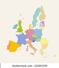 The European Union map 