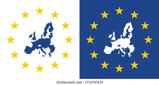 european union map sign, eu made label