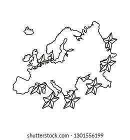 european union map stars