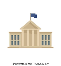 European union parliament icon. Flat illustration of European union parliament vector icon isolated on white background