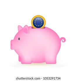European Union Piggy Bank Savings