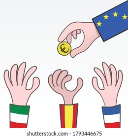 European Union Rescue Money for Spain Italy and France