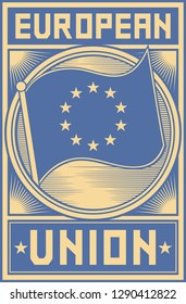 European Union retro poster