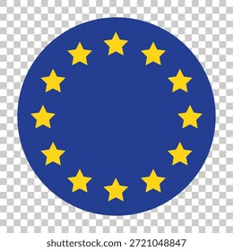 Símbolo Circular de Bandeira da UE da União Europeia Round Flag