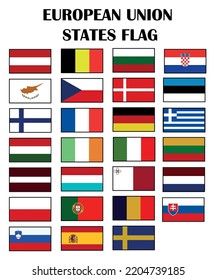 European union states flag. Members of EU