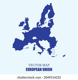 European Union vector map. eps10  