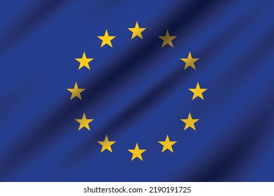 European Union waving flag. flag design, the national symbol of European Union background, 3D Waving flag, federation, European Union.