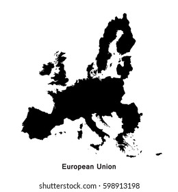 European Union,EU black map,border with name of country