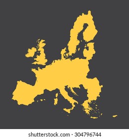 European Union,EU country border,map. Vector EPS8