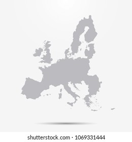 European Union,EU map with shadow