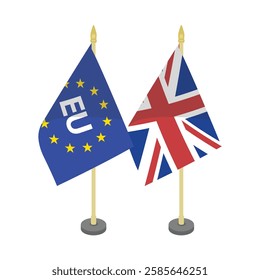 european united kingdom brexit flag table