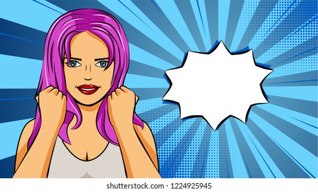 European woman paint hands of national flag Papua New Guinea in pop art style illustration. Element of sport fan illustration for mobile and web apps