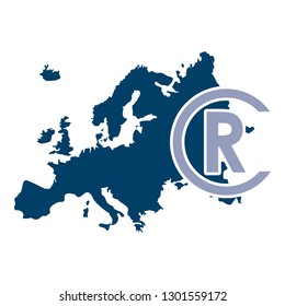 europen union map registered