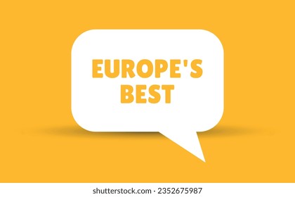 europes best speech bubble vektorgrafik. Kommunikationsblase mit Europas bestem Text