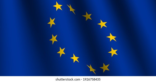 Vektorgrafik der Europischen Union-Flagge, Nahaufnahme-Illustration	