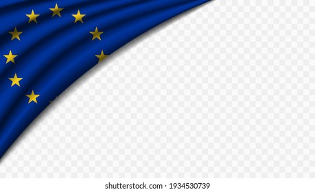 Europian Union Flag Vector Closeup Illustration	