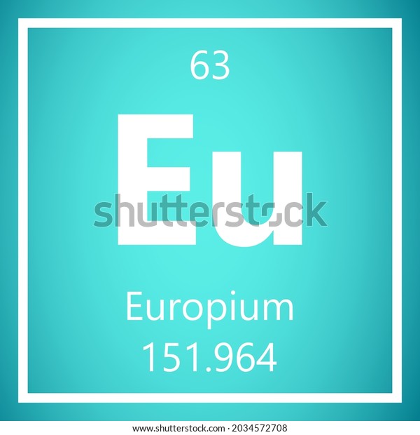 Europium Eu Periodic Table Elements Atomic Stock Vector (royalty Free 