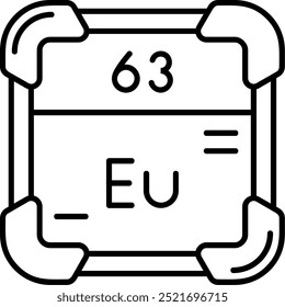 Diseño de ícono de Vector de línea Europium